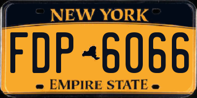NY license plate FDP6066
