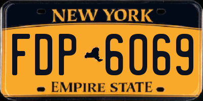 NY license plate FDP6069