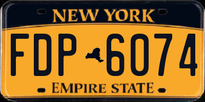 NY license plate FDP6074