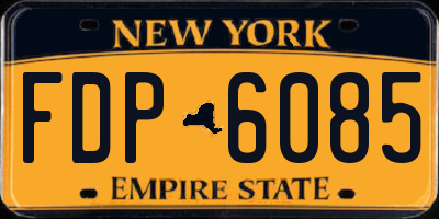 NY license plate FDP6085