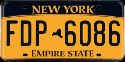 NY license plate FDP6086