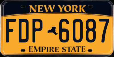 NY license plate FDP6087