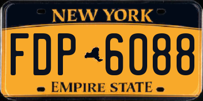 NY license plate FDP6088