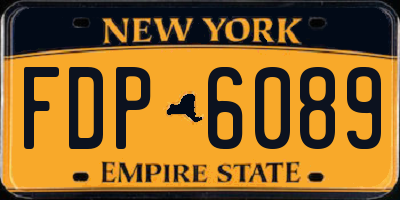 NY license plate FDP6089