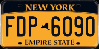 NY license plate FDP6090