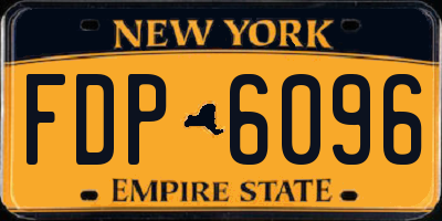 NY license plate FDP6096