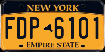 NY license plate FDP6101