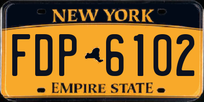 NY license plate FDP6102