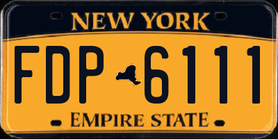 NY license plate FDP6111