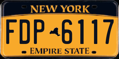 NY license plate FDP6117