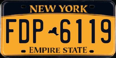 NY license plate FDP6119