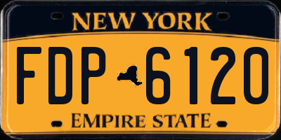 NY license plate FDP6120