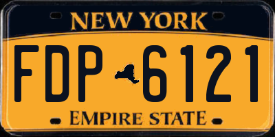 NY license plate FDP6121