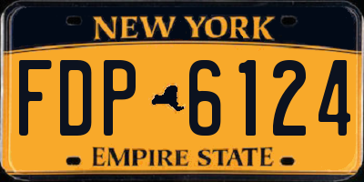 NY license plate FDP6124