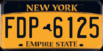 NY license plate FDP6125