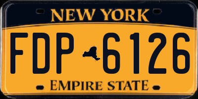 NY license plate FDP6126