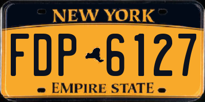 NY license plate FDP6127