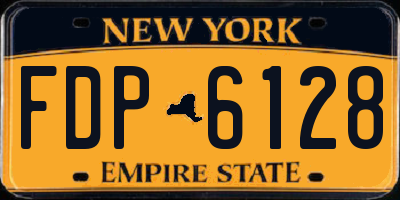 NY license plate FDP6128