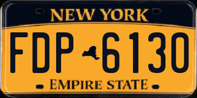 NY license plate FDP6130