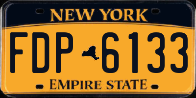 NY license plate FDP6133