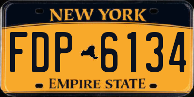 NY license plate FDP6134