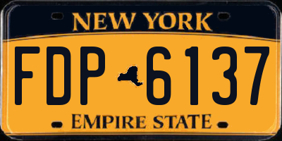 NY license plate FDP6137