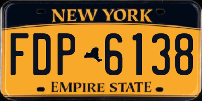 NY license plate FDP6138