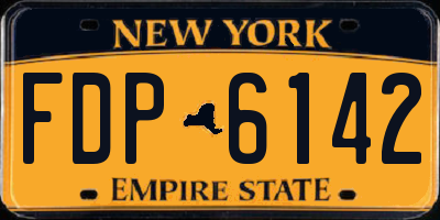 NY license plate FDP6142