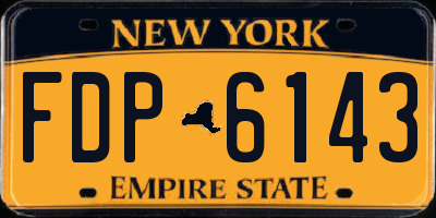 NY license plate FDP6143