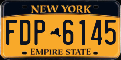 NY license plate FDP6145