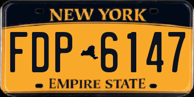 NY license plate FDP6147