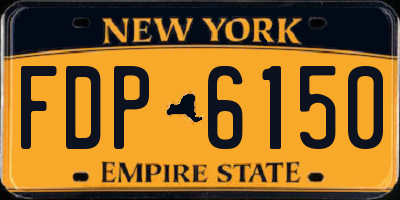 NY license plate FDP6150