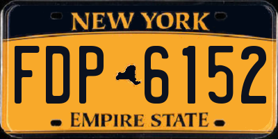 NY license plate FDP6152