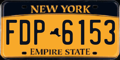 NY license plate FDP6153