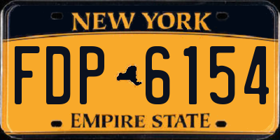 NY license plate FDP6154