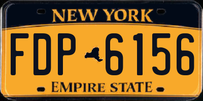 NY license plate FDP6156