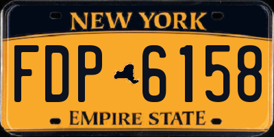 NY license plate FDP6158