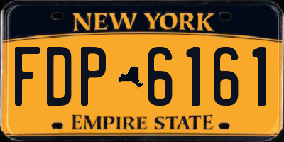 NY license plate FDP6161
