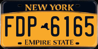 NY license plate FDP6165