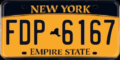 NY license plate FDP6167