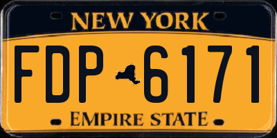 NY license plate FDP6171