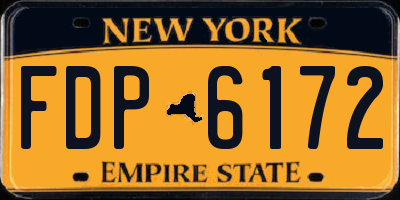 NY license plate FDP6172