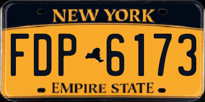 NY license plate FDP6173