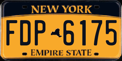 NY license plate FDP6175