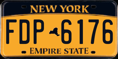NY license plate FDP6176