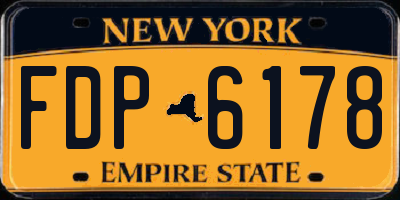 NY license plate FDP6178