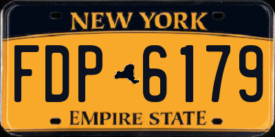 NY license plate FDP6179