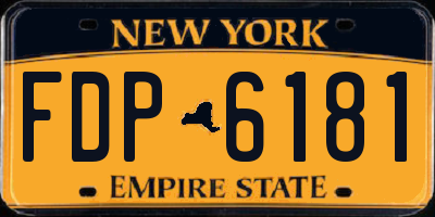 NY license plate FDP6181