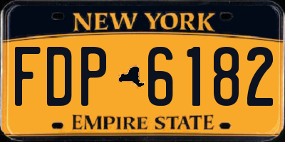 NY license plate FDP6182