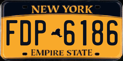 NY license plate FDP6186